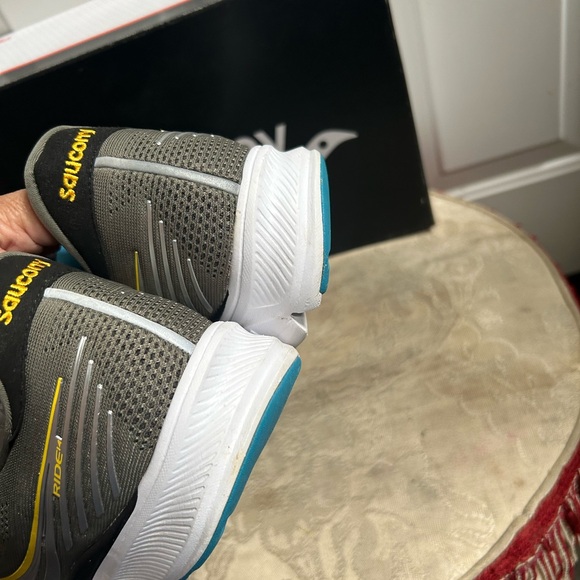 Saucony Ride 14 Men's Shoes - Black and Gray Sz 13 - Picture 9 of 13